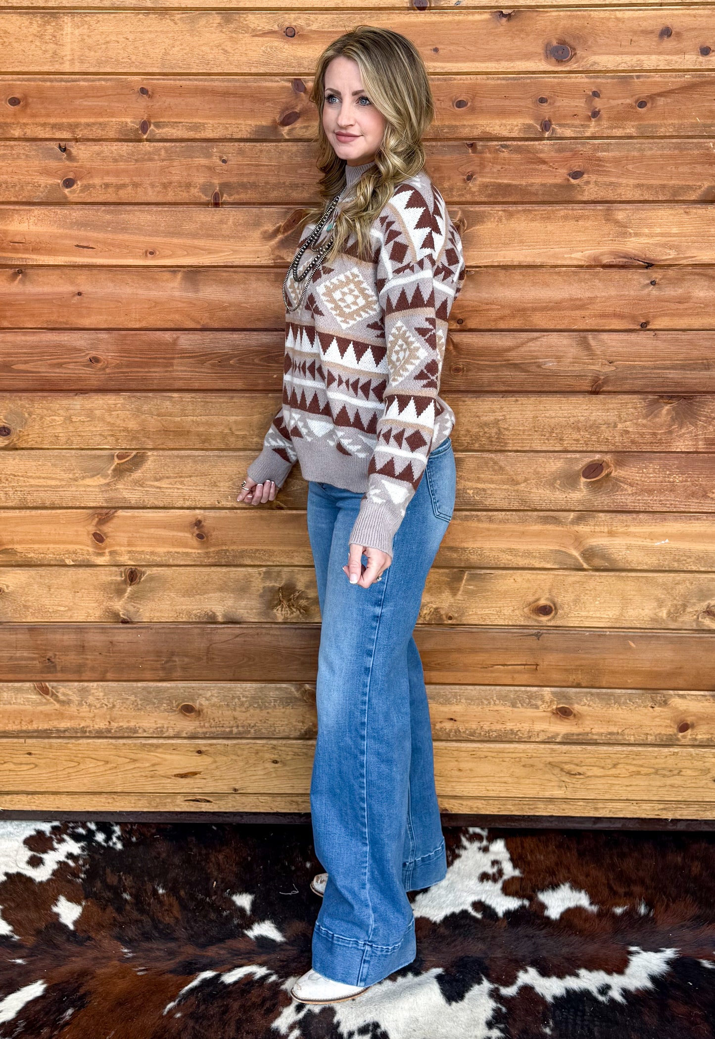 Southern Aztec Sweater *Brown