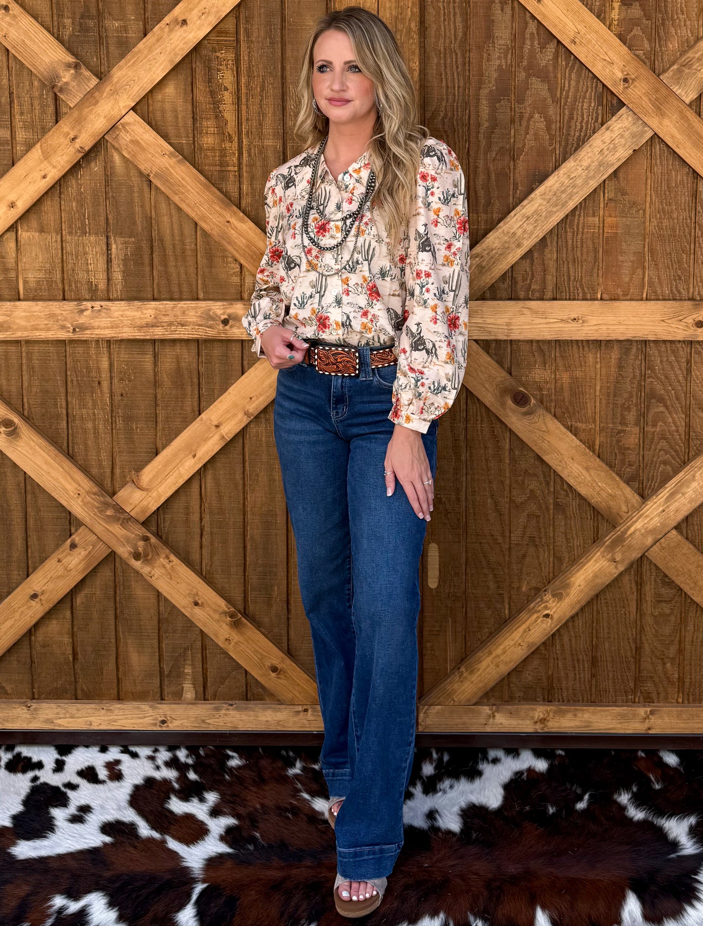 Rose Cowboy Blouse