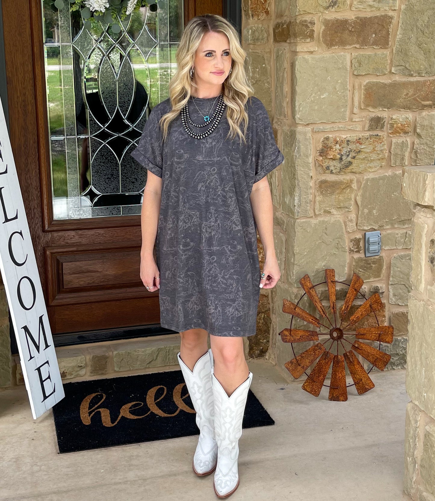 Wild Wild West Cowboy T-Shirt Dress