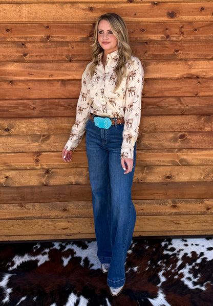 The Stockyards Pearl Snap Top