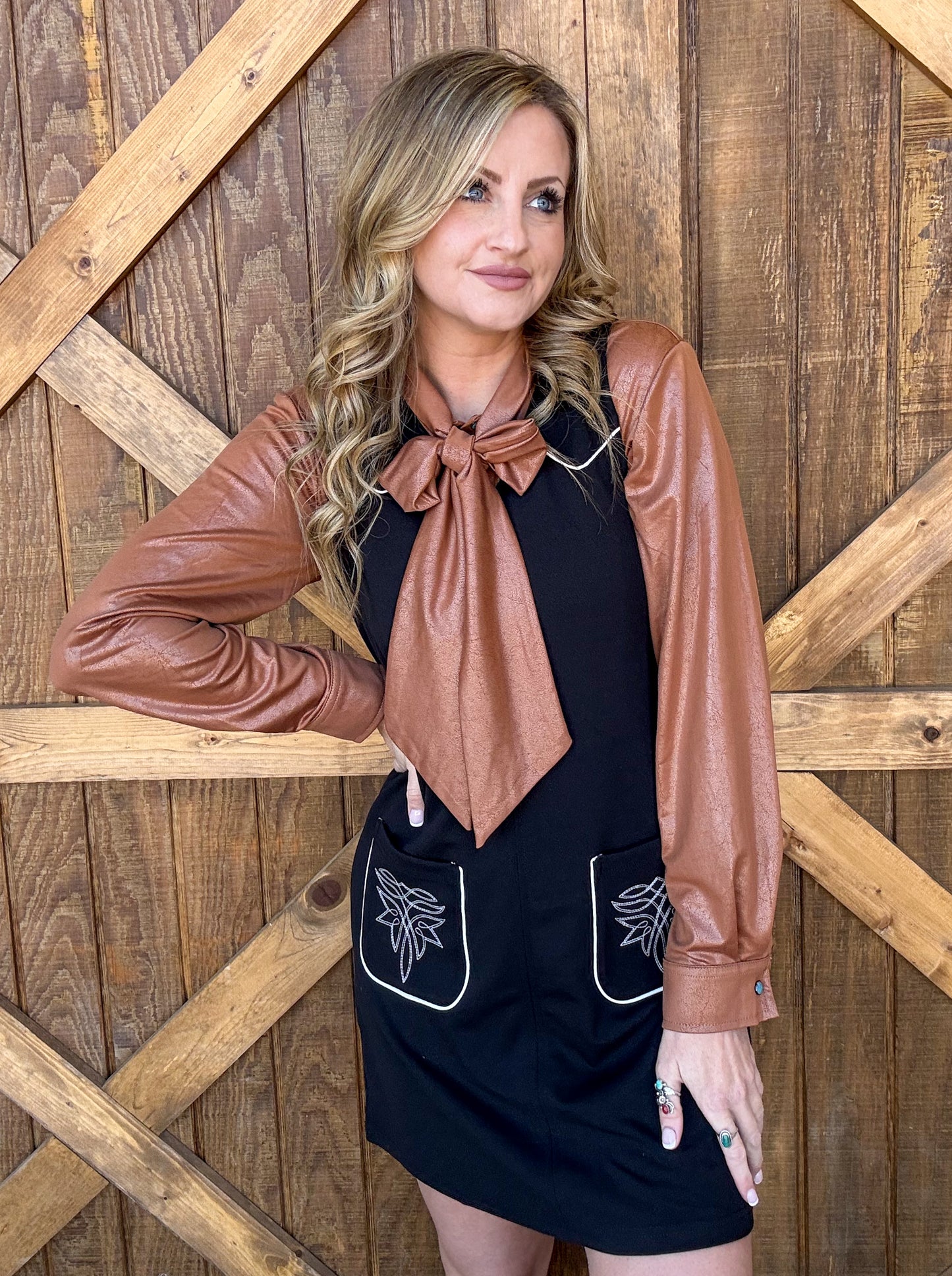 The Boot Stitch Mini Dress *Black