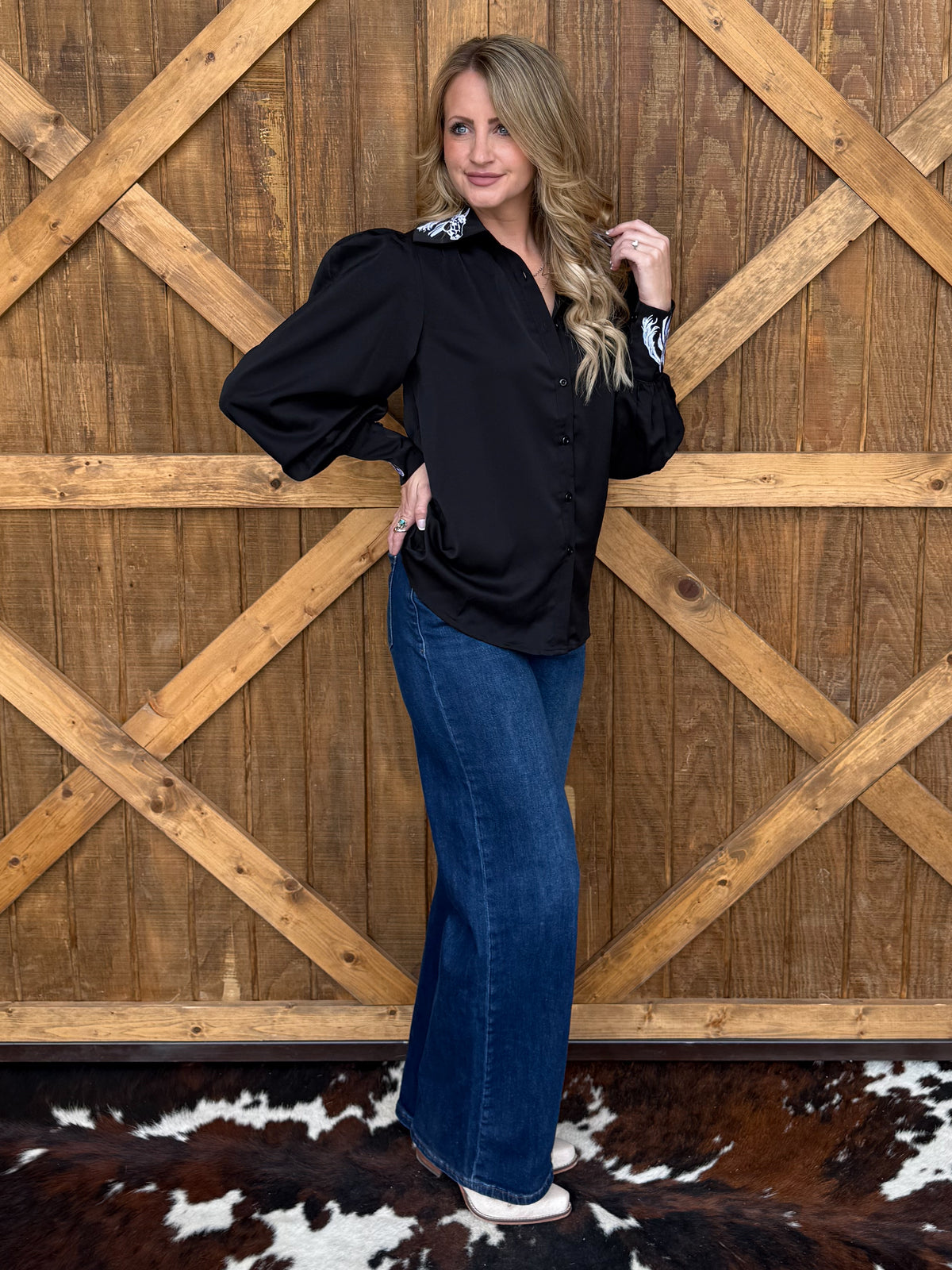 Midnight Horses Button-Up