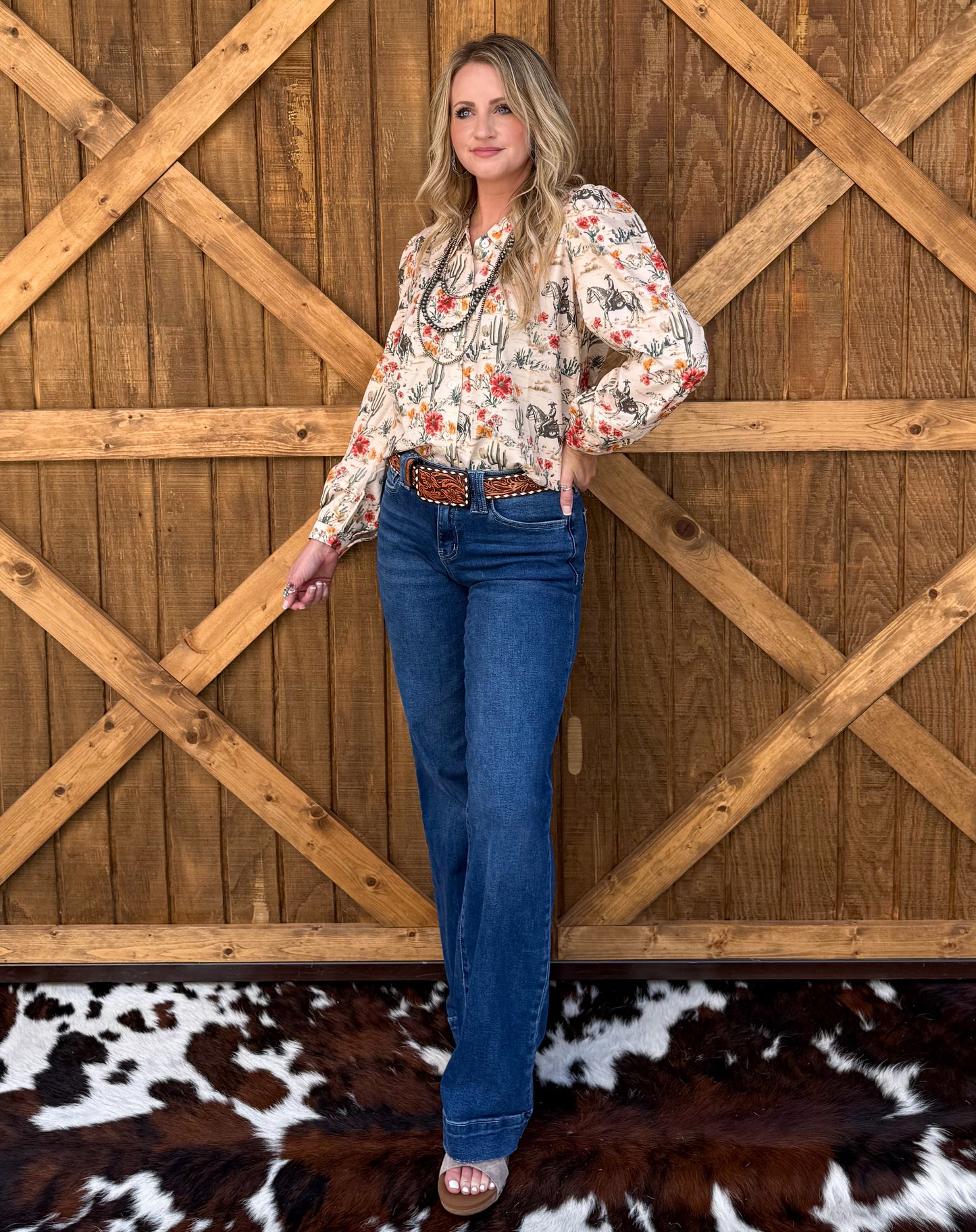 Rose Cowboy Blouse
