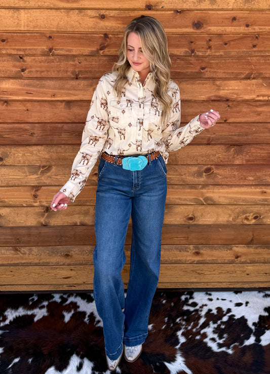 The Stockyards Pearl Snap Top