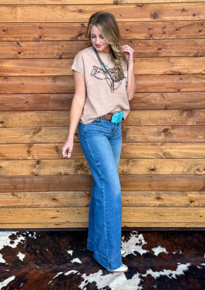 The Rodeo Horse Top *Mocha