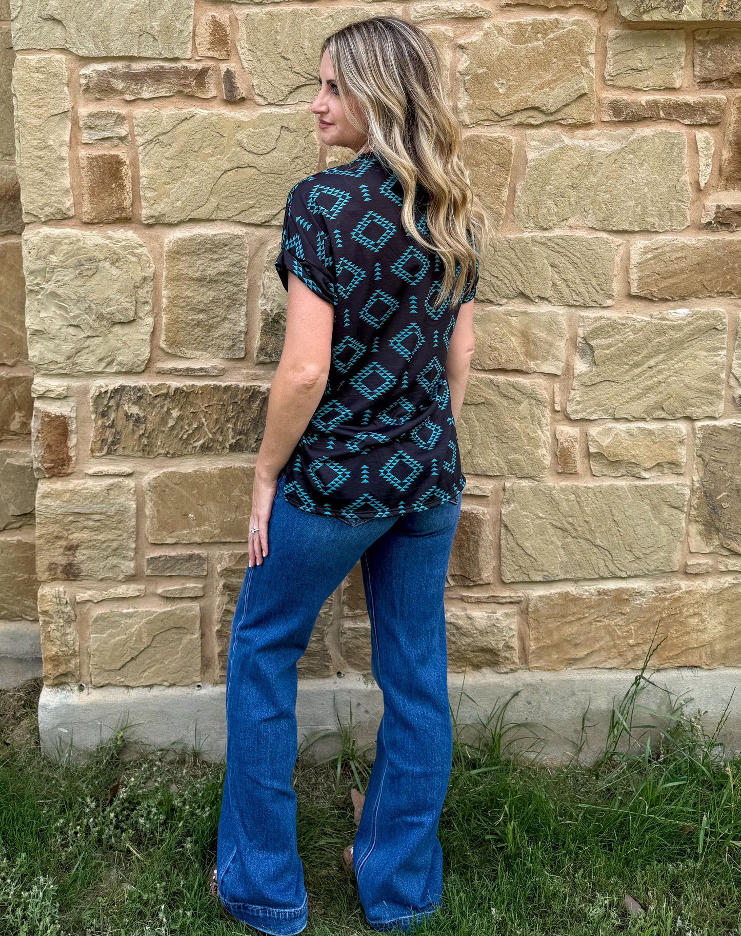 Midnight Aztec Top