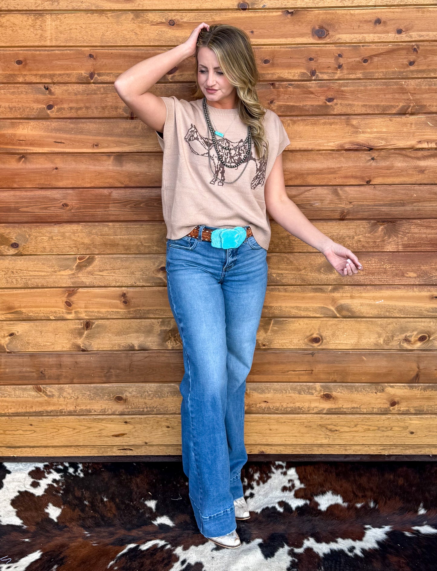 The Rodeo Horse Top *Mocha