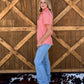 Cowgirl Pearl Snap Top *Peach
