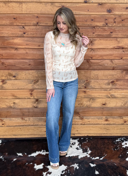 Cowboy Essentials Mesh Top
