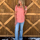 Cowgirl Pearl Snap Top *Peach