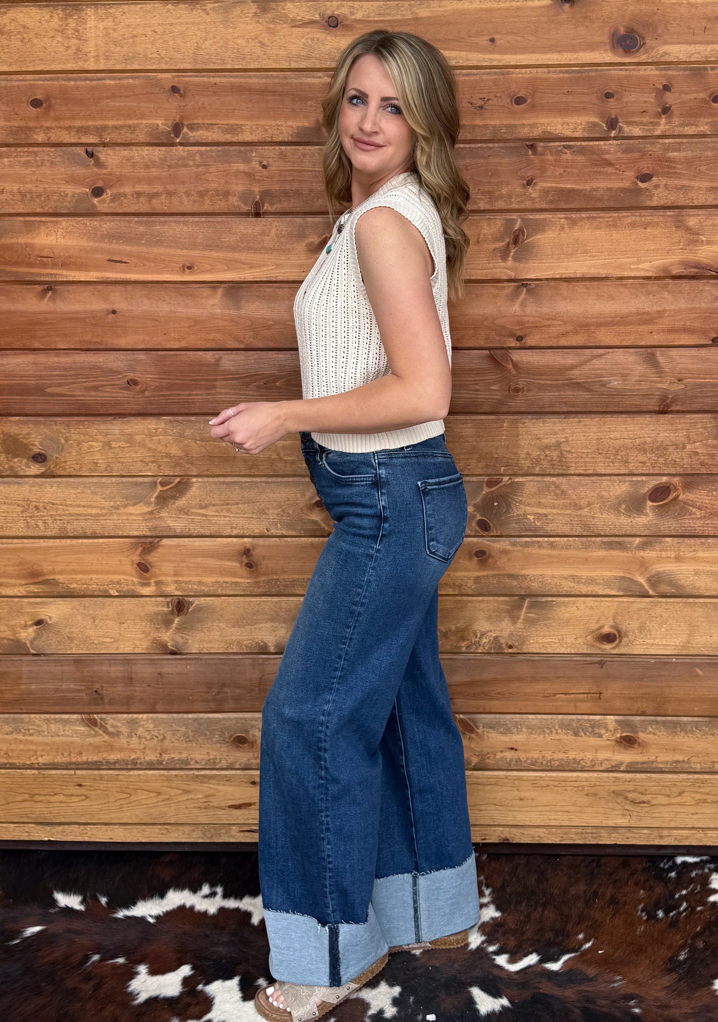 Simple Button-Up Tank *Cream