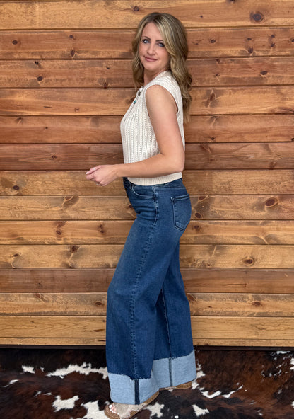 Simple Button-Up Tank *Cream