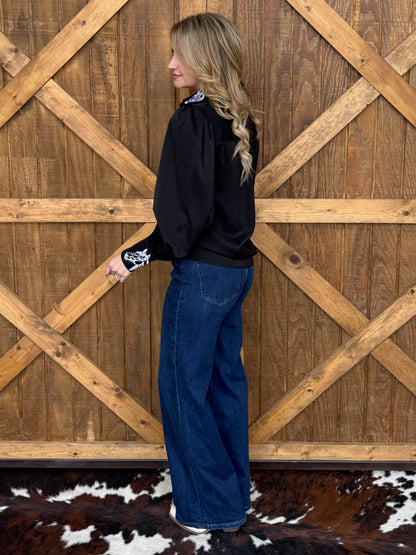 Midnight Horses Button-Up