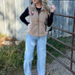 Southern Cactus Puffer Vest *Mocha