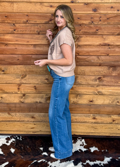 The Rodeo Horse Top *Mocha