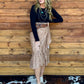 Saddle Up Ruffle Skirt *Tan