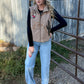 Southern Cactus Puffer Vest *Mocha