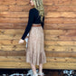 Saddle Up Ruffle Skirt *Tan