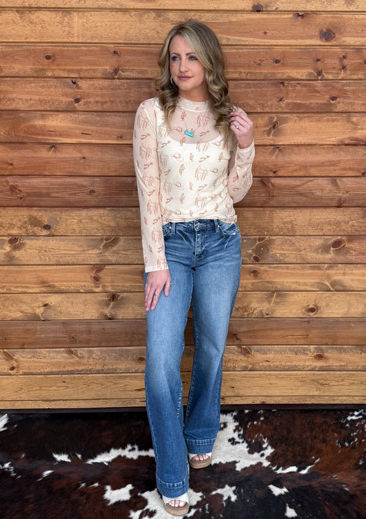 Cowboy Essentials Mesh Top