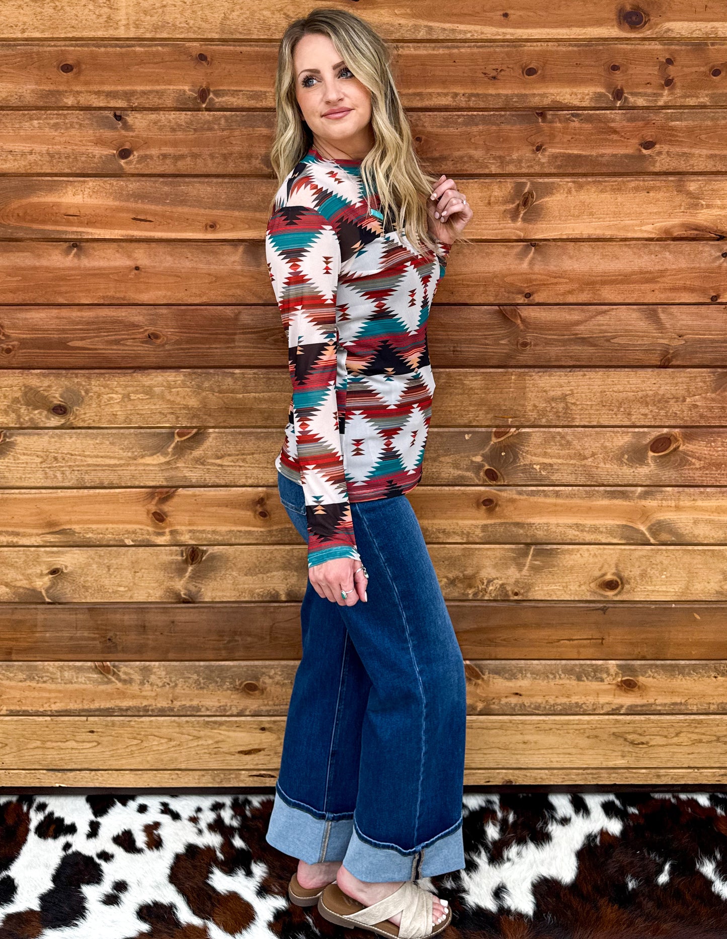 Southern Roots Mesh Top