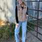 Southern Cactus Puffer Vest *Mocha