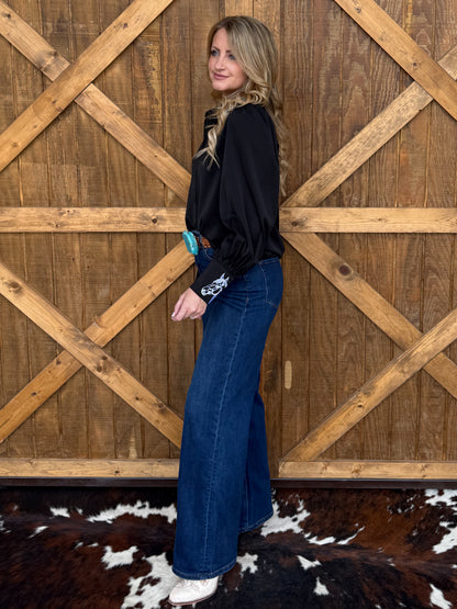 Midnight Horses Button-Up