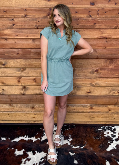 The Suzie Mini Dress *Sea Green