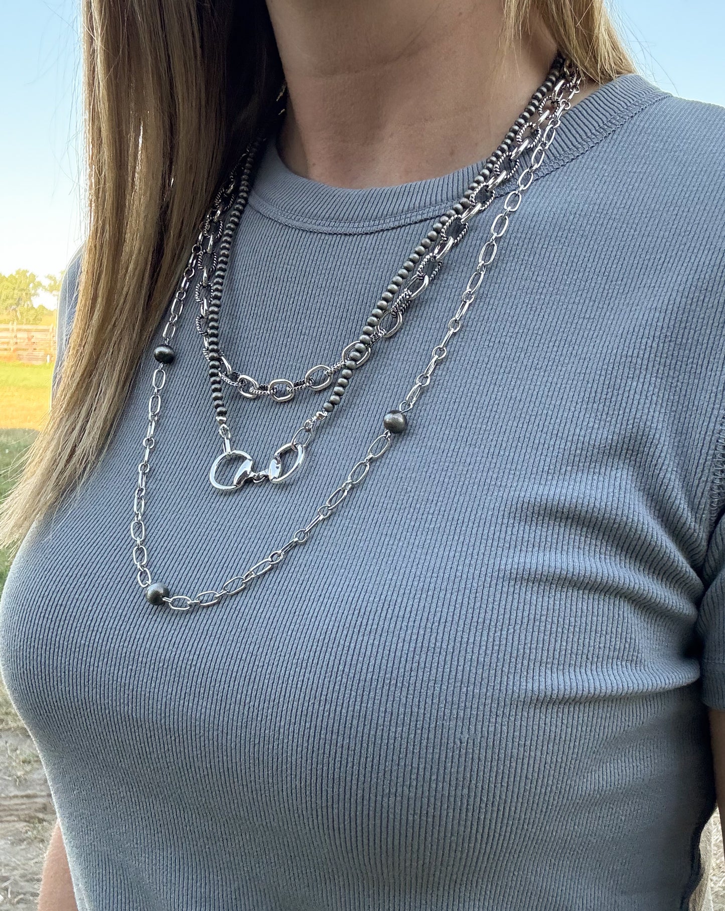 Bit & Pearls Layered Necklace