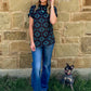 Midnight Aztec Top