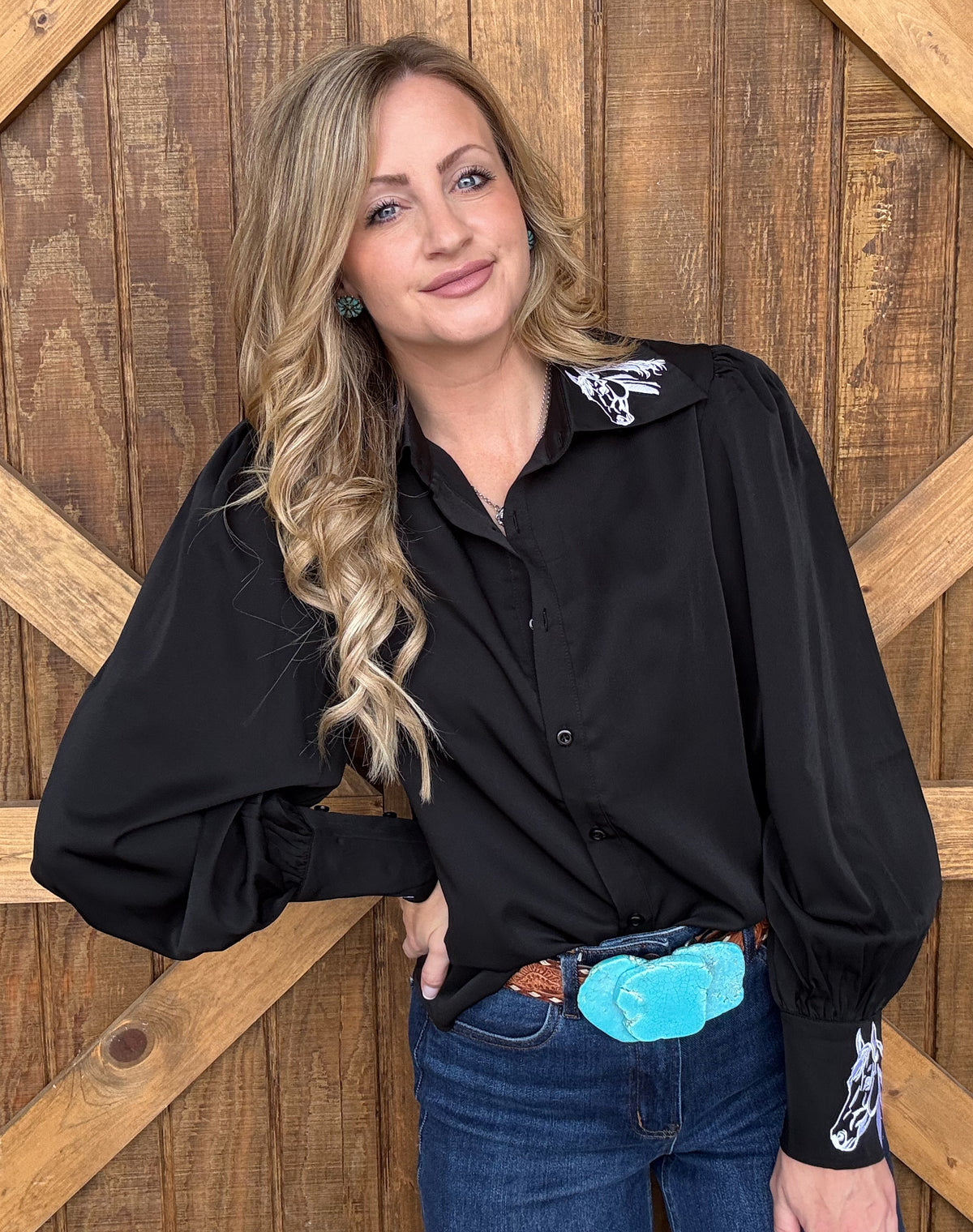 Midnight Horses Button-Up