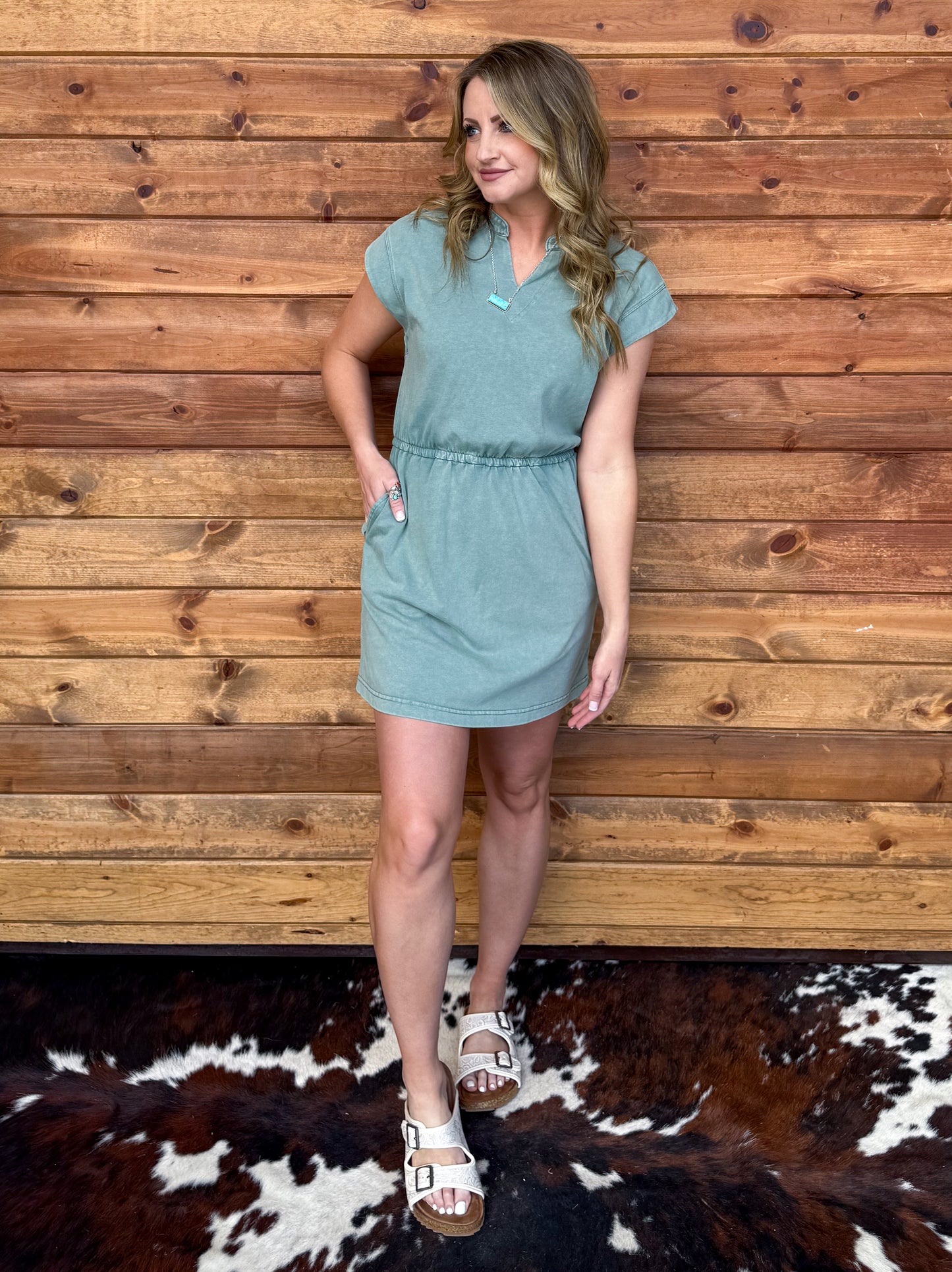 The Suzie Mini Dress *Sea Green