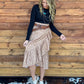 Saddle Up Ruffle Skirt *Tan