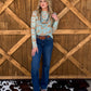 Turquoise Desert Burnout 3D Mesh Top