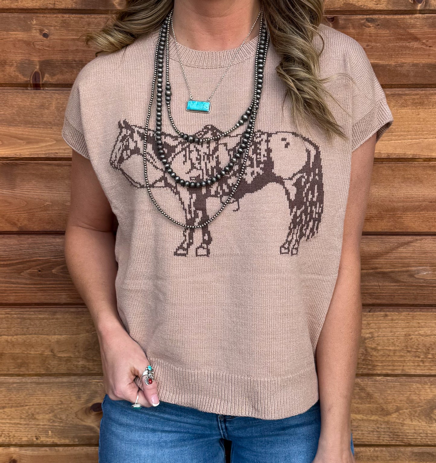 The Rodeo Horse Top *Mocha