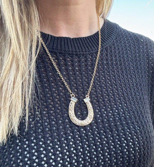 18K Gold Plated Horseshoe Necklace