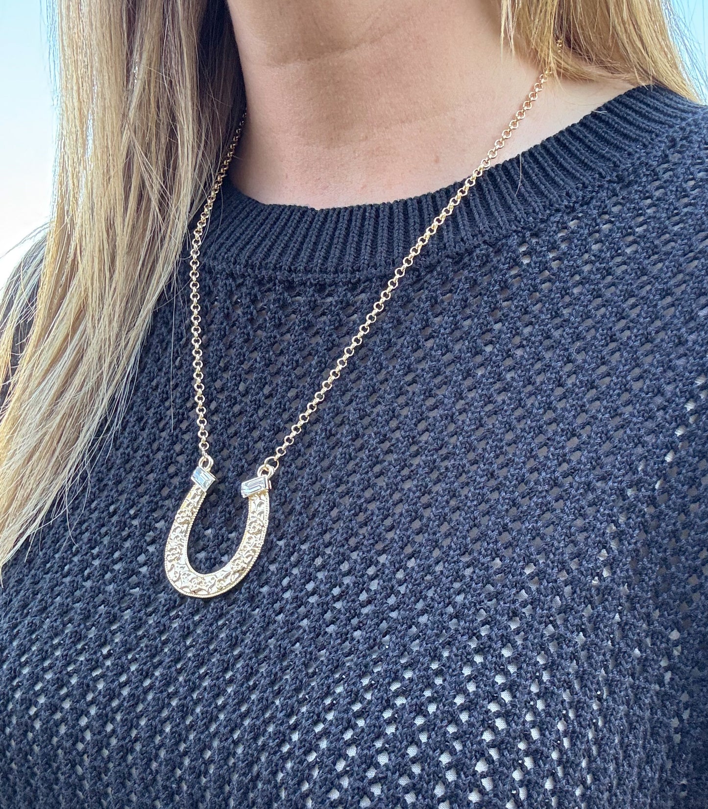 18K Gold Plated Horseshoe Necklace