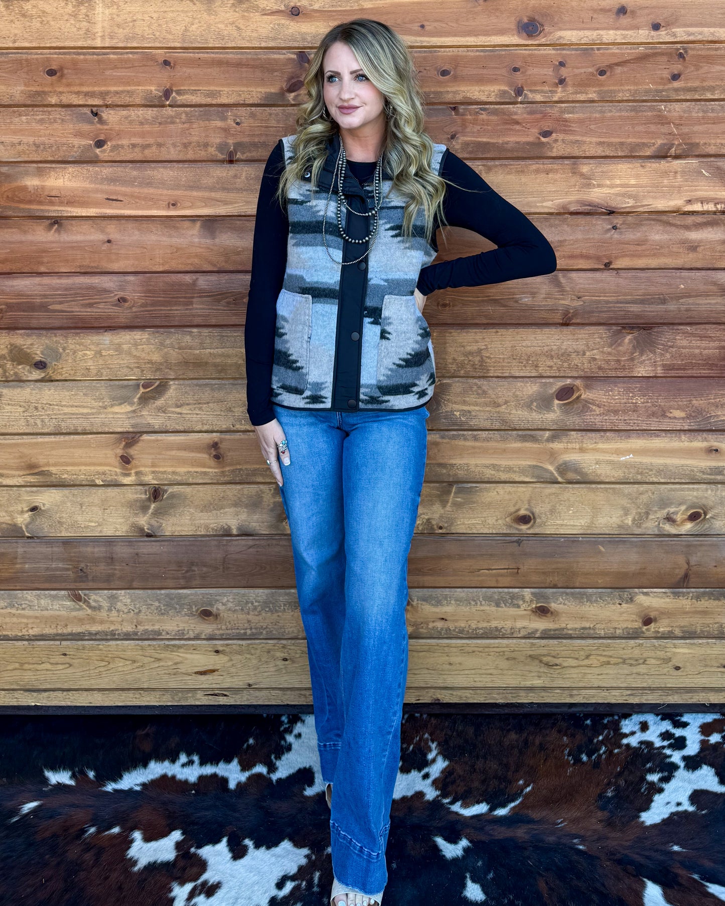 Grey Skies Aztec Vest