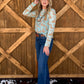 Turquoise Desert Burnout 3D Mesh Top