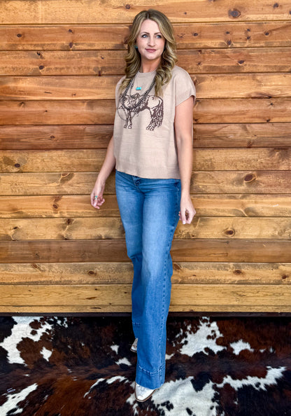 The Rodeo Horse Top *Mocha