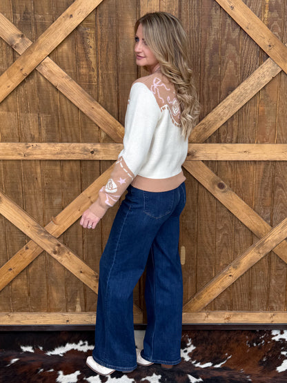 Western Rose Cardigan