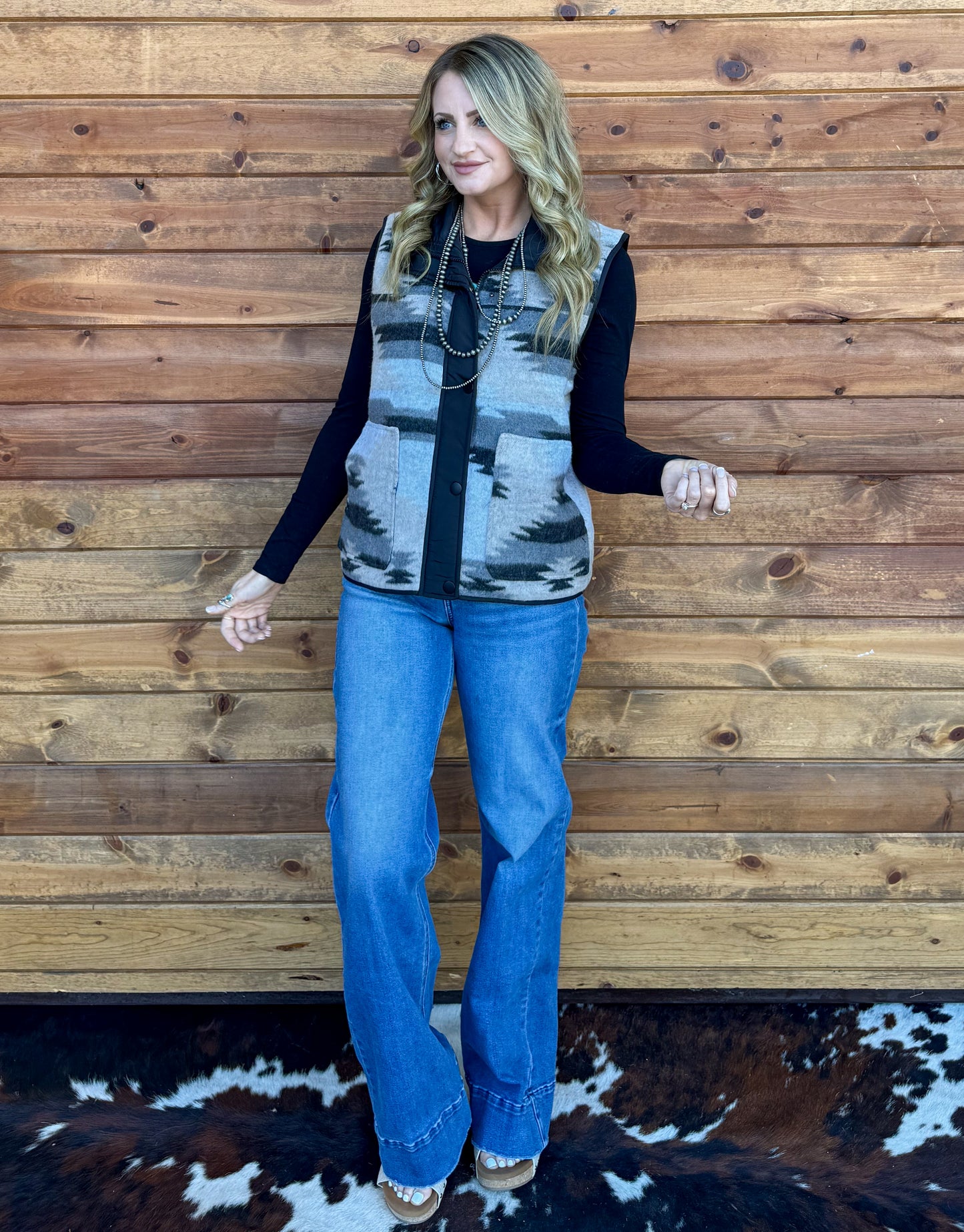 Grey Skies Aztec Vest