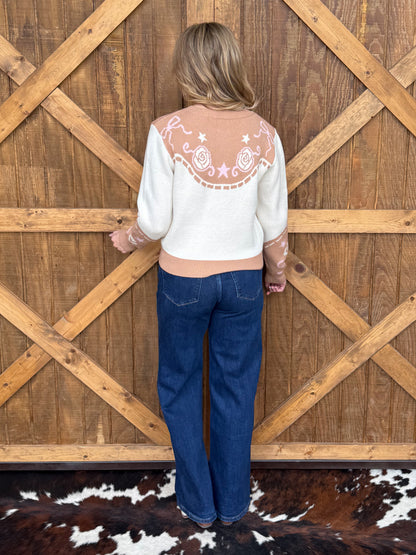 Western Rose Cardigan