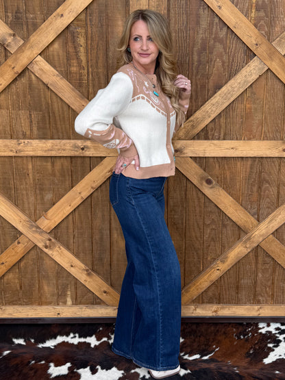 Western Rose Cardigan