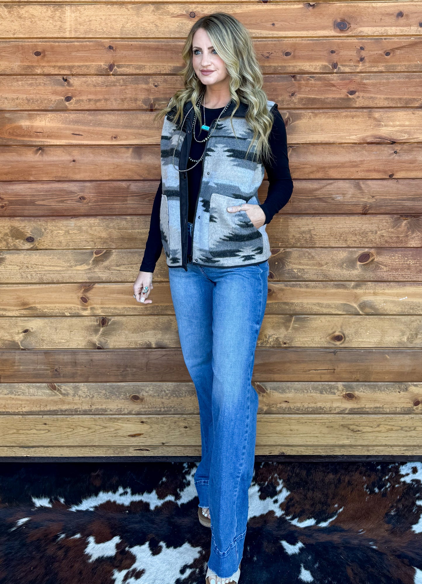 Grey Skies Aztec Vest