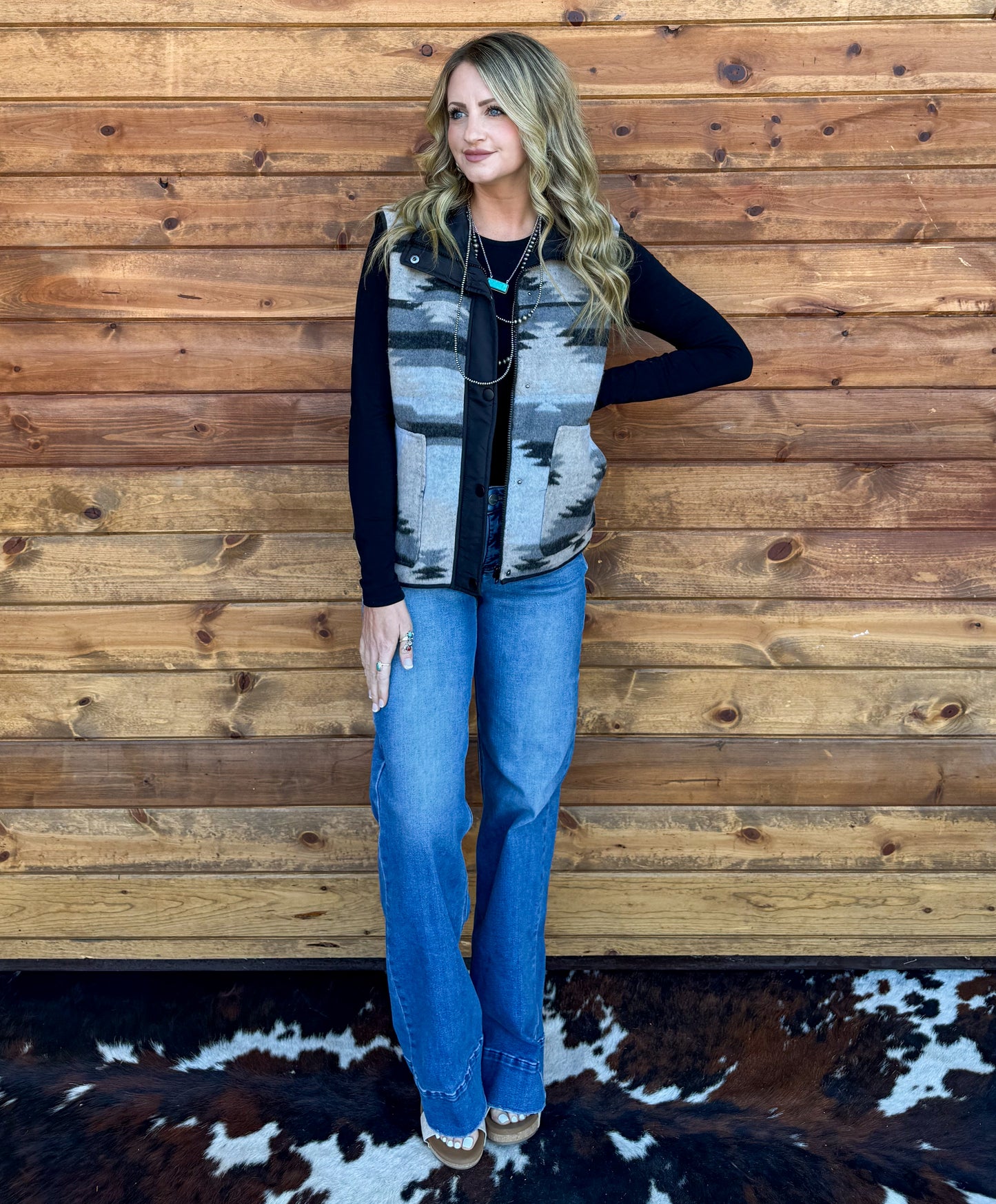 Grey Skies Aztec Vest