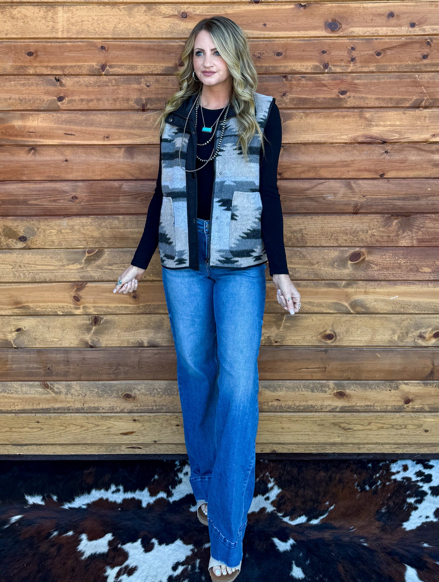 Grey Skies Aztec Vest