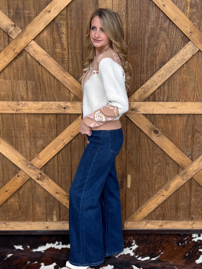 Western Rose Cardigan