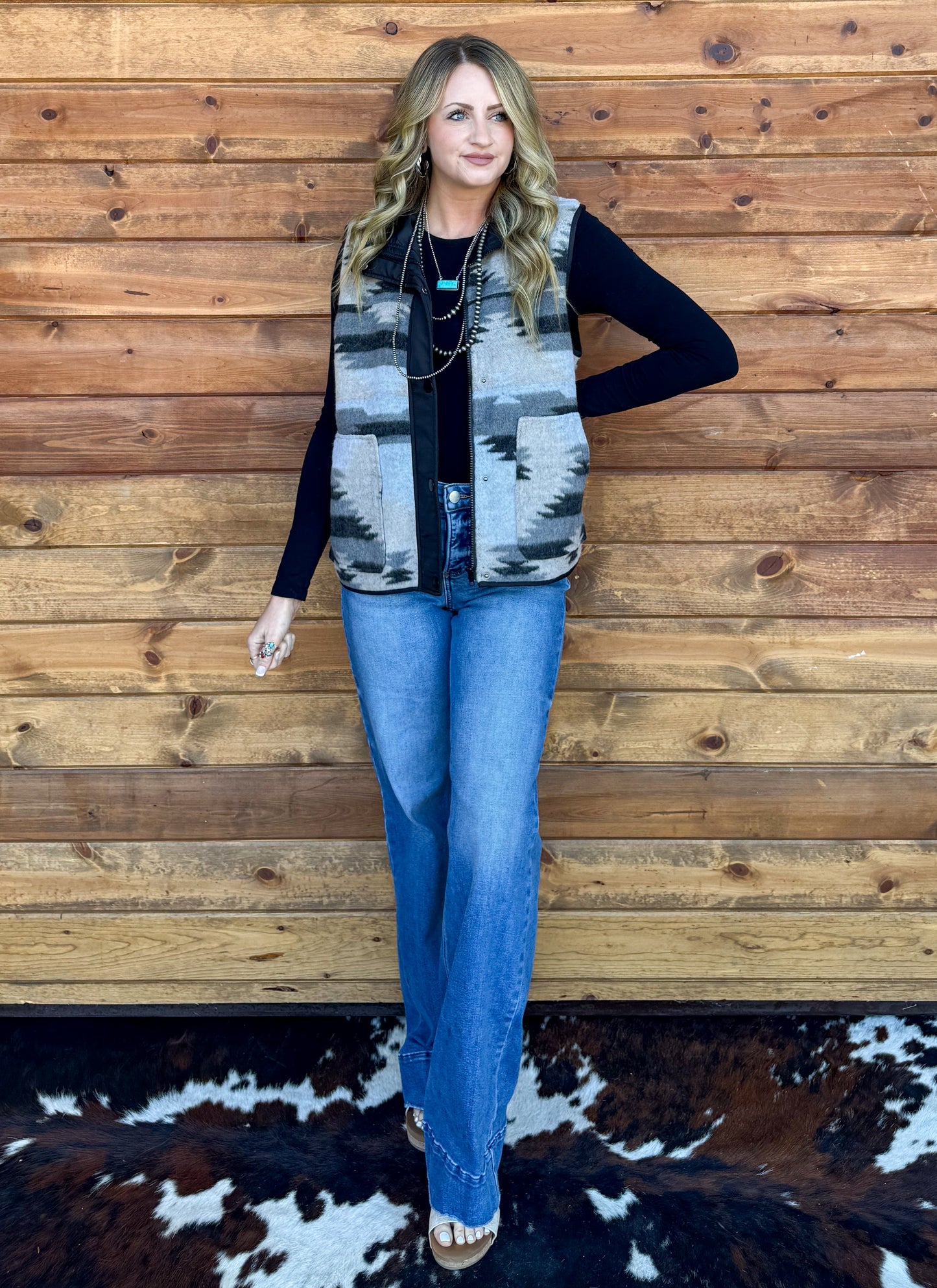 Grey Skies Aztec Vest