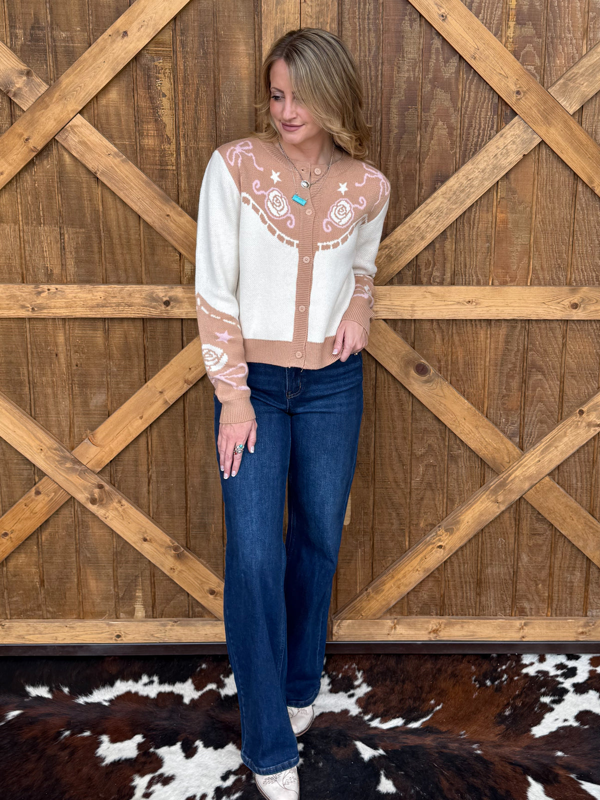 Western Rose Cardigan