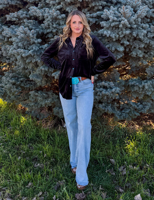 Velvet Moves Top *Midnight